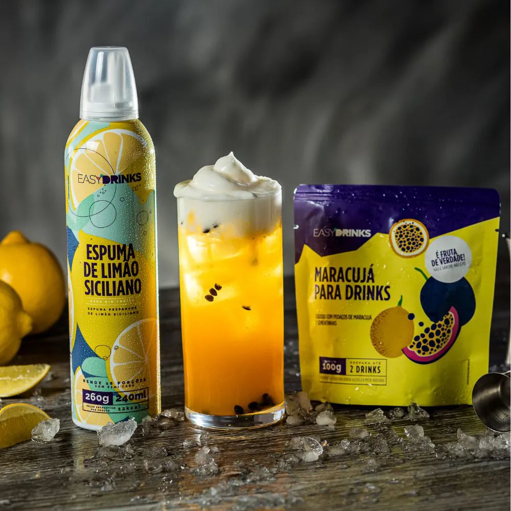 Kit Fruits & Tonic (G&T): 6un Maracujá + Spray de Limão Siciliano + Gin Gordon's