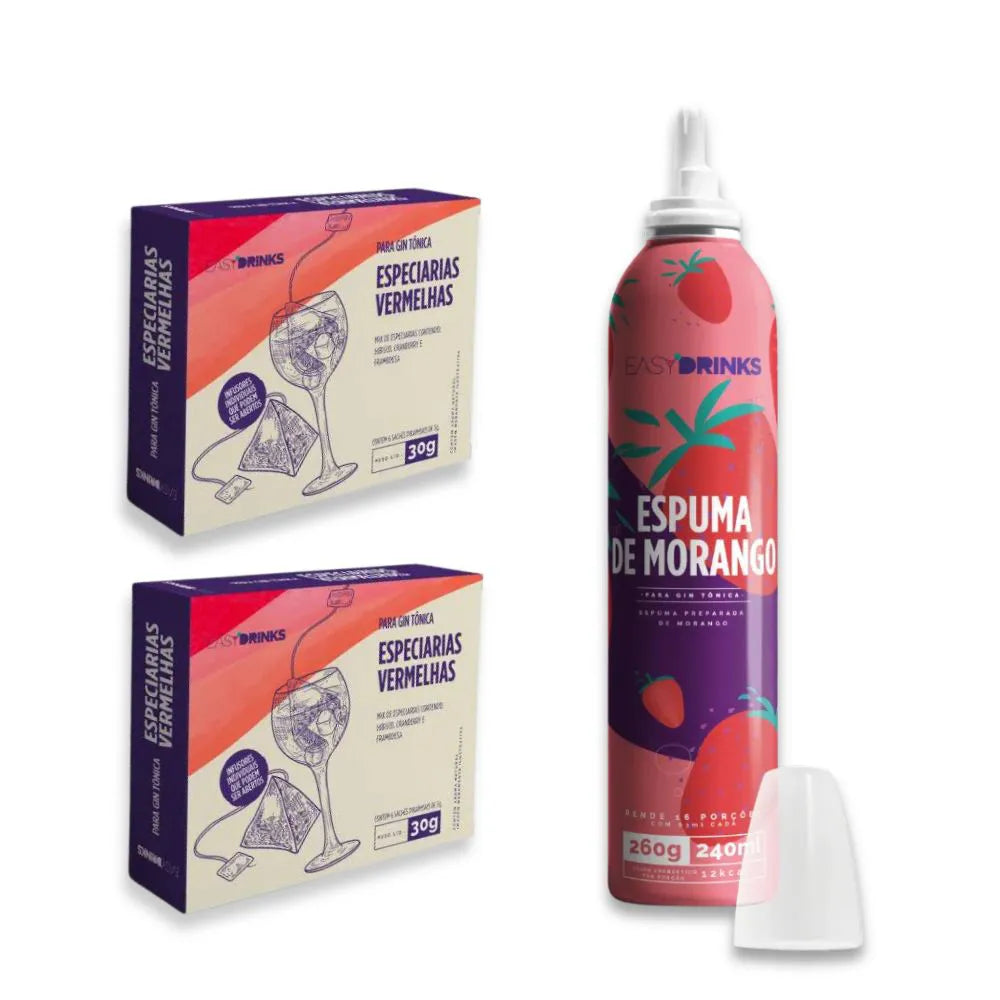 Kit Espuma de Morango + Especiarias Vermelhas