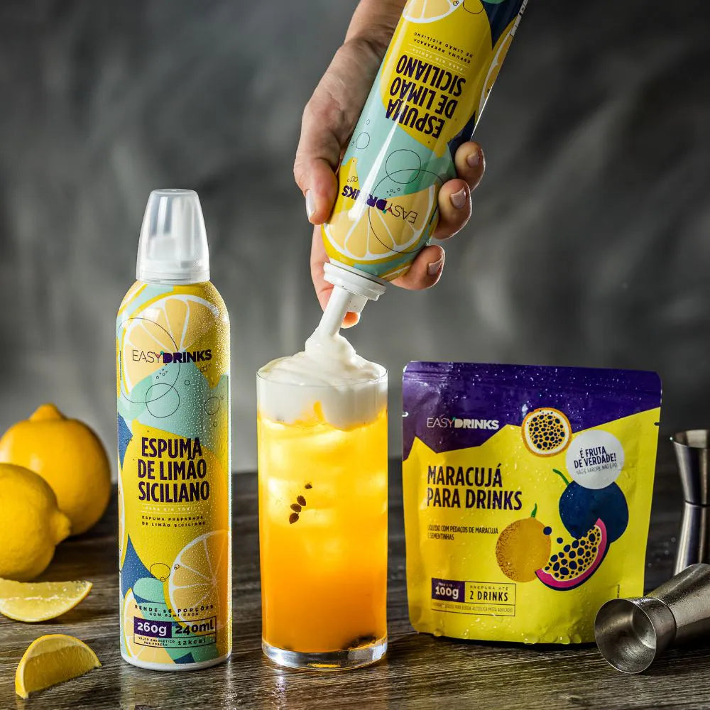 Kit Fruits & Tonic (G&T): 6un Maracujá + Spray de Limão Siciliano + Gin Gordon's