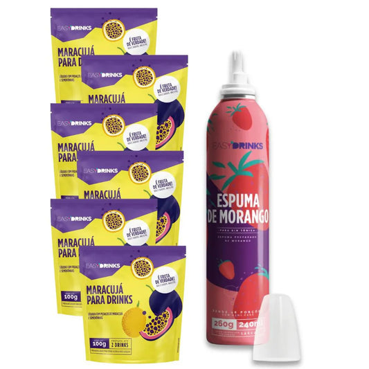Kit Spray Espuma de Morango e Maracujá